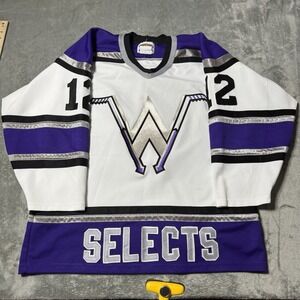VTG 90s Selects Powerade Hockey Jersey Mens Size M Double Sided Sports EASTON